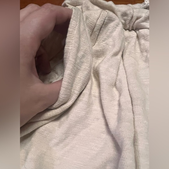 Free People Beach Small Womens light tan oatmeal high rise joggers pockets - Picture 4 of 5